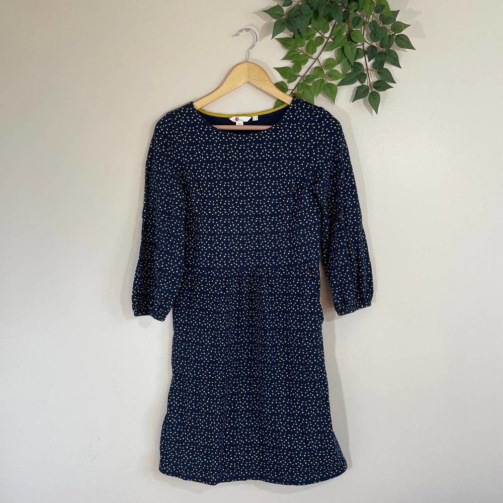 Boden Odelia Star Dress Navy Blue  2 XS Celestial